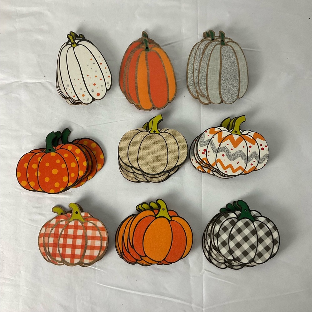 Pumpkin Wooden Hanging Ornaments NEW